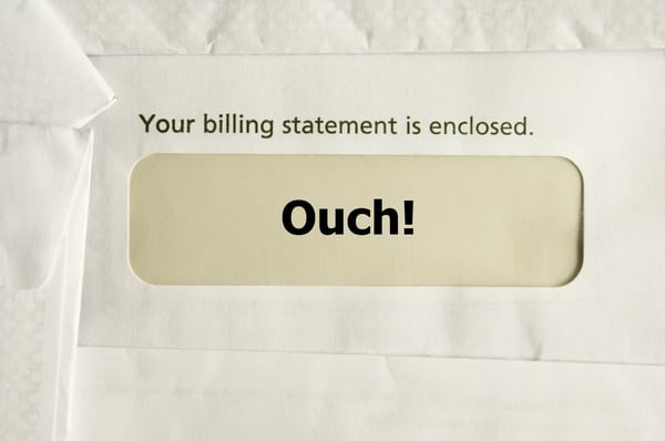 Envelope with billing statement and 